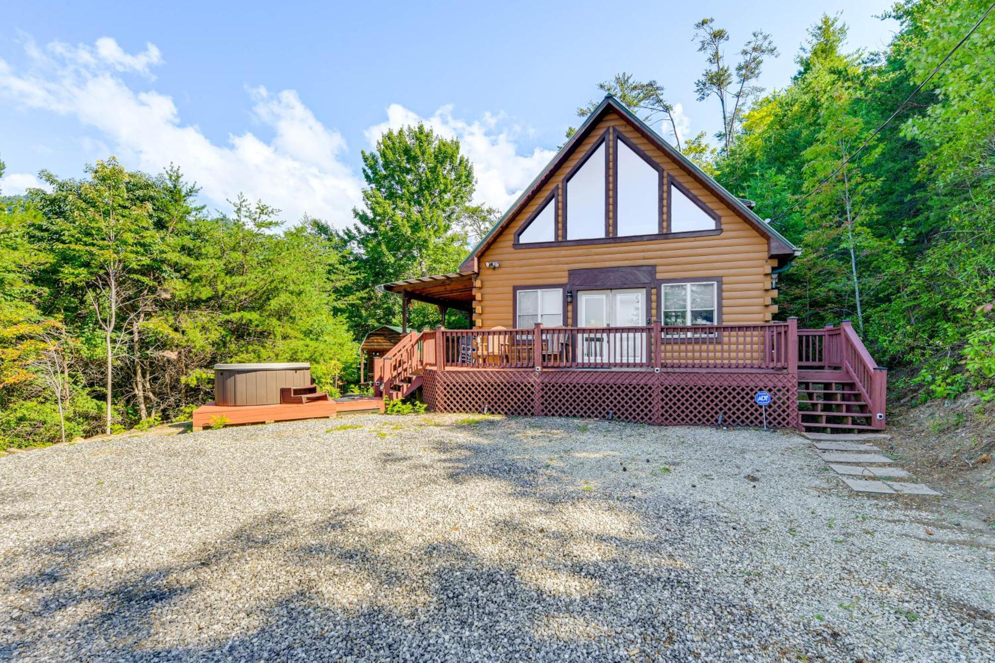 Bryson City Cabin Rental With Views And Hot Tub Exterior foto