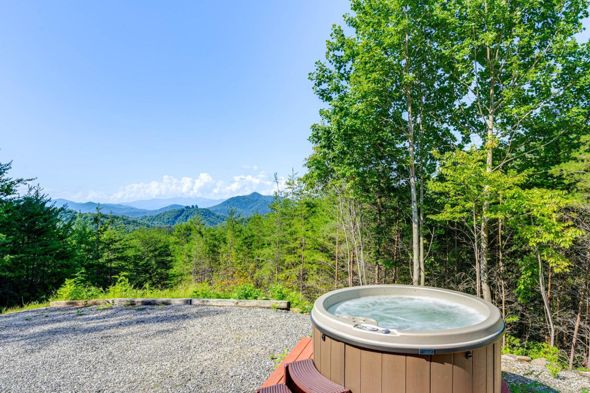 Bryson City Cabin Rental With Views And Hot Tub Exterior foto