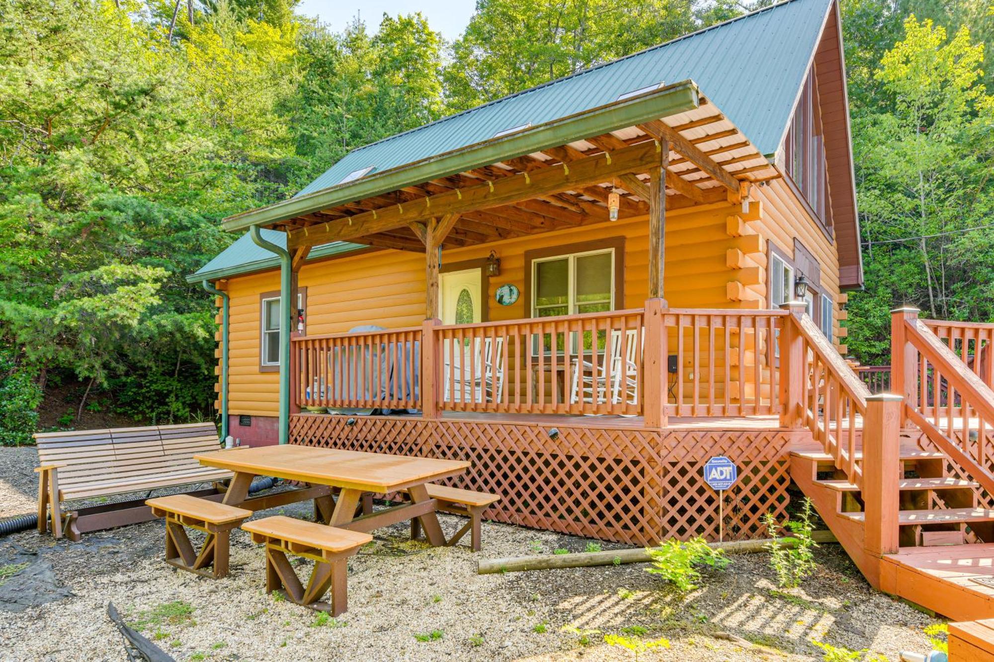 Bryson City Cabin Rental With Views And Hot Tub Exterior foto